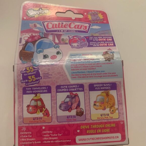 CUTIE CARS SHOPKINS S3 W3 SINGLE PACK QT3-15 COCONUT CAR NEW brown white - Picture 3 of 4